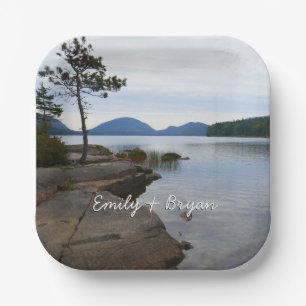 Eagle Lake at Acadia National Park Paper Plates