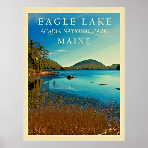 Eagle Lake Maine travel poster