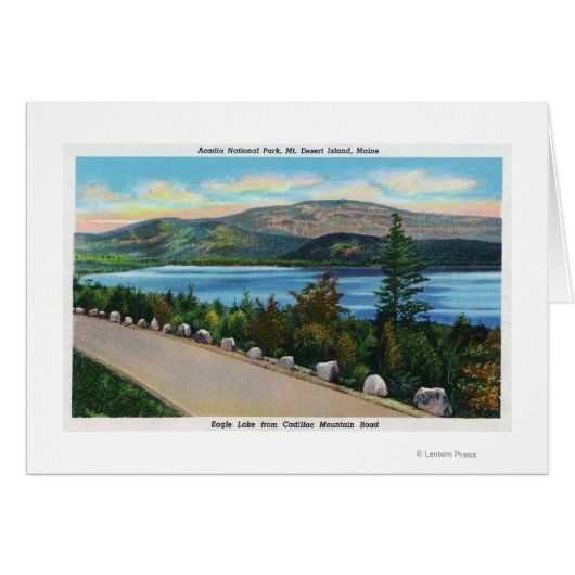 Eagle Lake View from Cadillac Mt Road Cards (Front Horizontal)