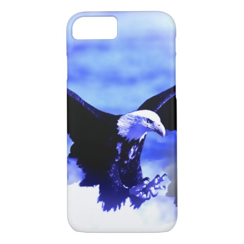 Eagle Landing Blue Color Tones iPhone 7 Case