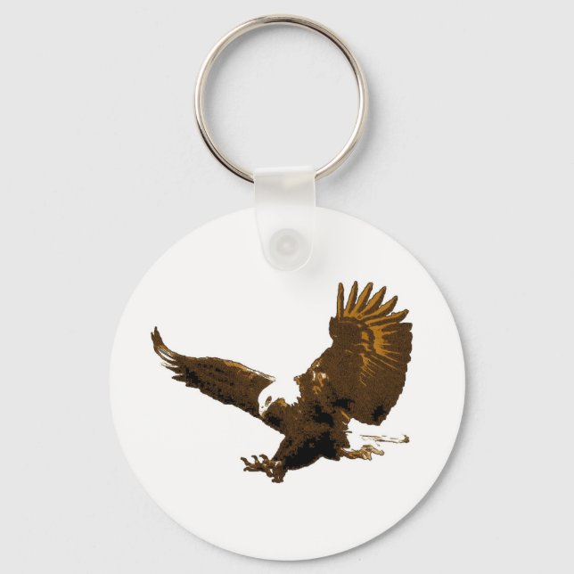 Eagle Landing Keychain (Front)