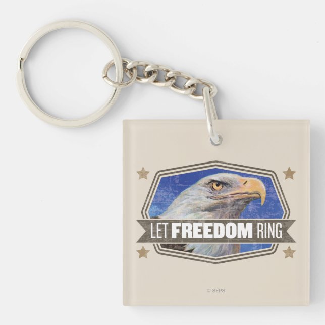 Eagle-Let Freedom Ring Keychain (Front)