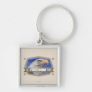 Eagle-Let Freedom Ring Keychain