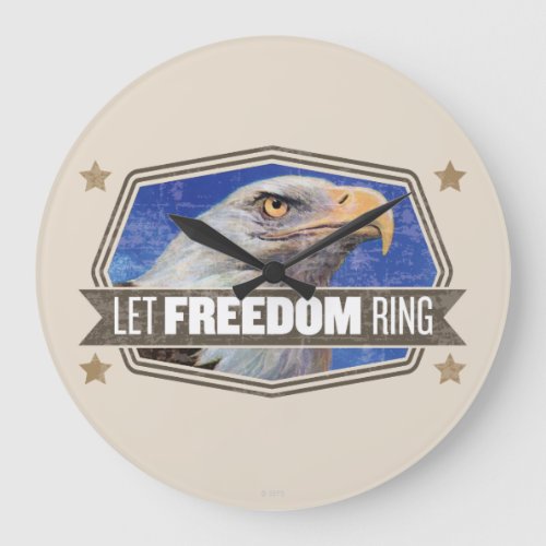 Eagle_Let Freedom Ring Large Clock