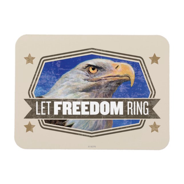 Eagle-Let Freedom Ring Magnet (Horizontal)