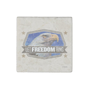 Eagle-Let Freedom Ring Stone Magnet