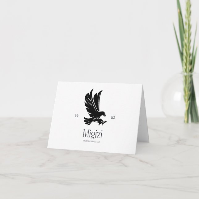 Eagle Letterpress Thank You Card (Front)