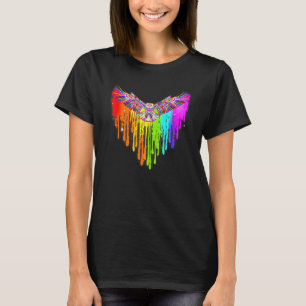 Eagle Lgbt Pride Color Heart Gay Les Bisexual Lesb T-Shirt