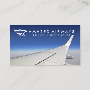 Eagle Logo Airplane in Flight Business Card