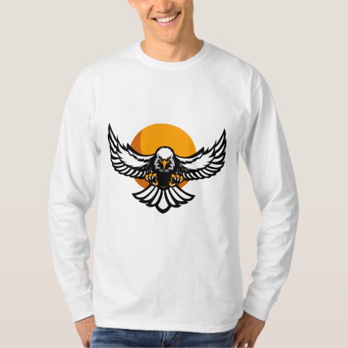 Eagle logotype powerful flying Tshirt