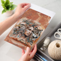 Eagle - Man - Wolf - watercolor art 1 - Fan Fun