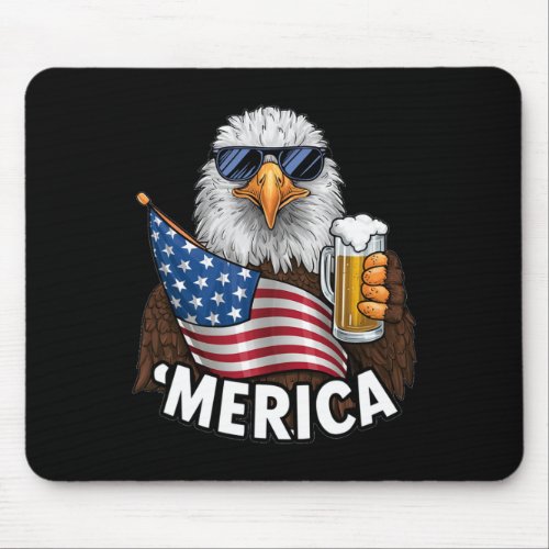 Eagle merica 4th Of July  Mouse Pad