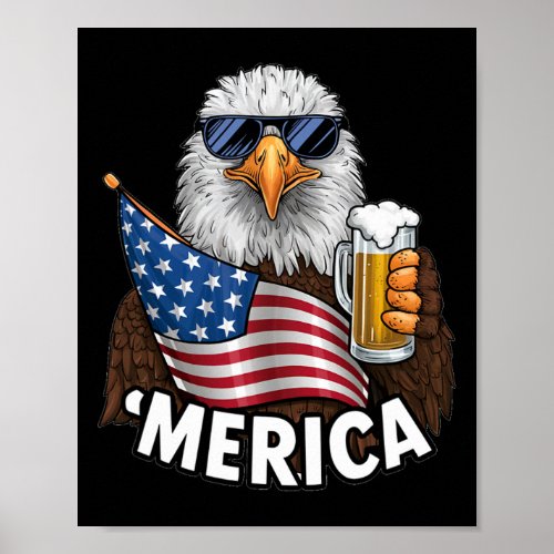 Eagle merica 4th Of July  Poster