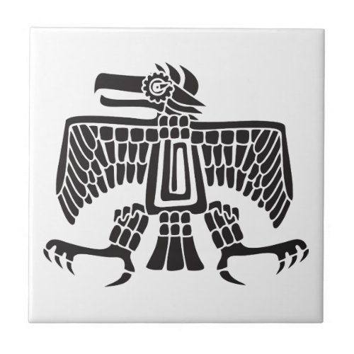 Eagle Mexican hieroglyphMaya Tile