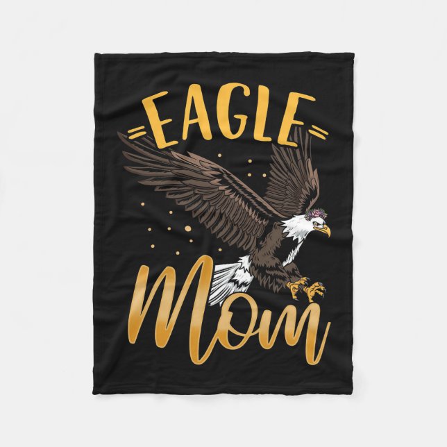 Eagle Mom Fleece Blanket (Front)