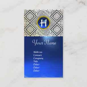 EAGLE , MONOGRAM ,blue sapphire Business Card