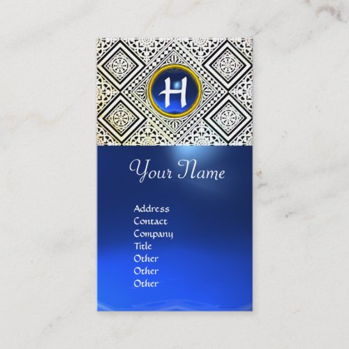 EAGLE   MONOGRAM blue sapphire Business Card