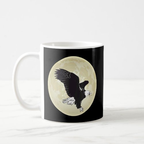 Eagle Moon Falconry With Hawk And Falcon  Coffee Mug