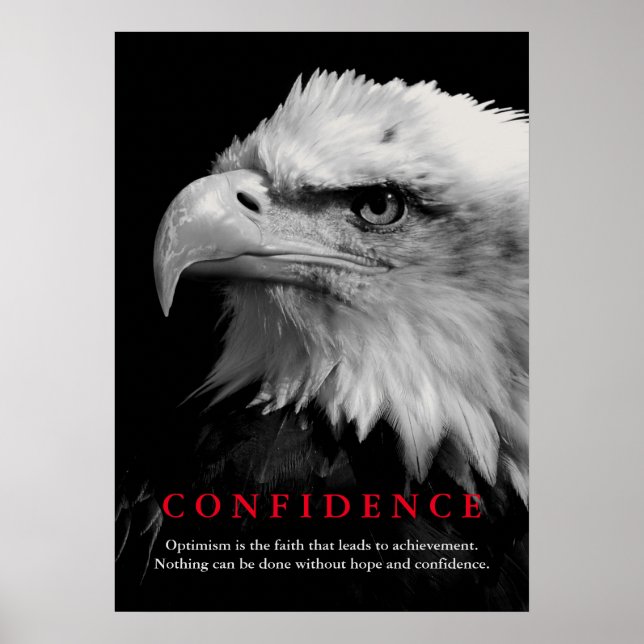 Eagle Motivational Confidence Quote Poster (Front)