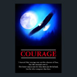 Eagle Motivational Courage Pop Art Inspirational Poster<br><div class="desc">Freedom & Courage Motivational  Eagles Images - Fearsome Patriotic Eagle - Pop Art Syle American Eagle Landing Image - American Bald Eagle - Fearless American Bald Eagle: Flying American Eagle Pictures - The bald eagle is the national bird and symbol of the USA.</div>