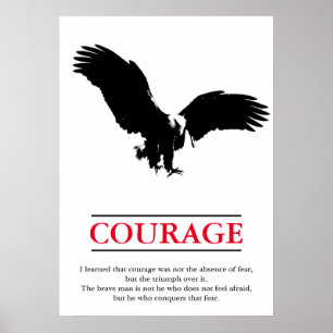 Eagle Motivational Courage Pop Art Inspirational Poster