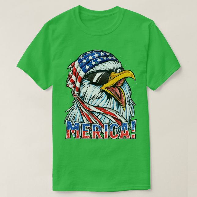 Eagle Mullet 4th of July American Flag Merica Men T-Shirt (Design Front)