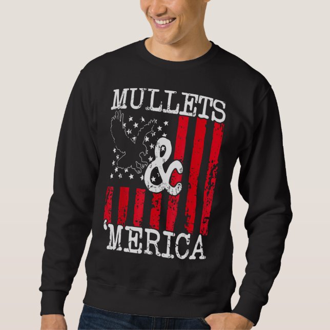Eagle Mullet 4th Of July Merica American Flag Wome Sweatshirt (Front)