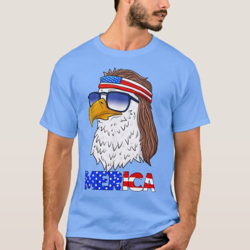 Eagle Mullet 4th of July Patriotic Funny Merica T_Shirt