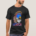 Eagle Mullet 4th Of July Usa American Flag Merica  T-Shirt