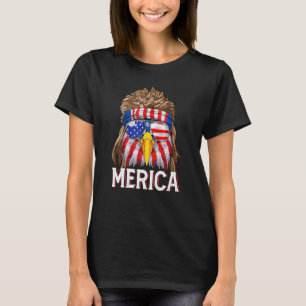 Eagle Mullet 4th Of July Usa American Flag Merica T-Shirt