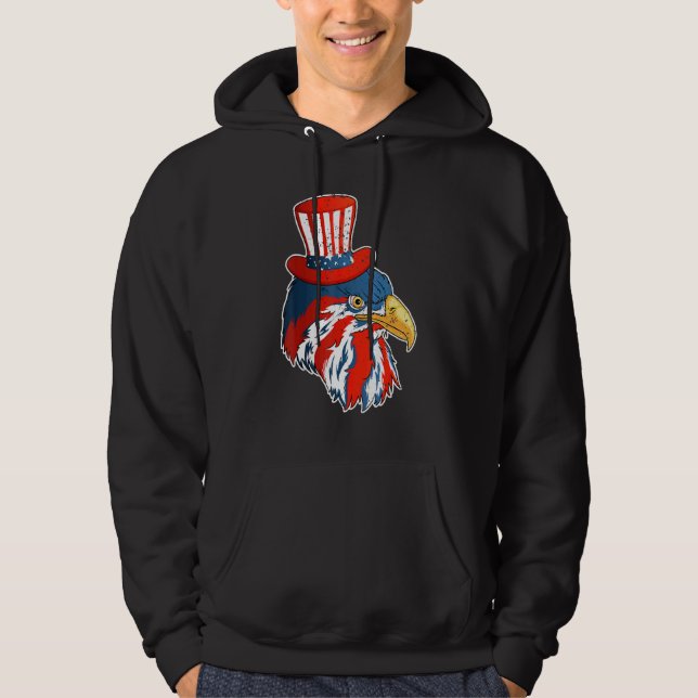 Eagle Mullet 4th Of July With American Flag Hoodie (Front)