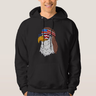 Eagle Mullet Merica 4th Of July American Flag Hoodie