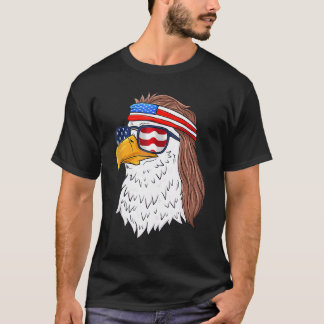 Eagle Mullet Merica 4th Of July American Flag T-Shirt