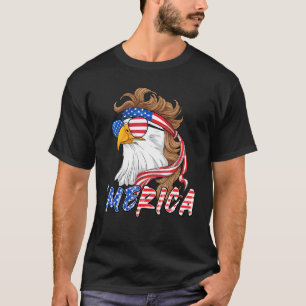 Eagle Mullet Merica 4th Of July Usa American Flag T-Shirt