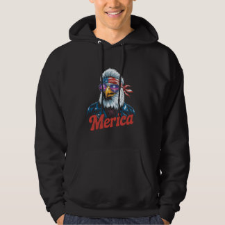 Eagle Mullet Sunglasses Merica 4th Of July USA Ame Hoodie