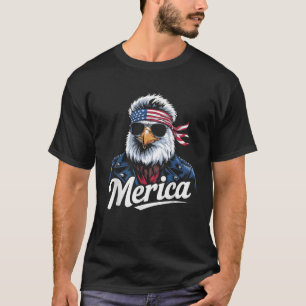 Eagle Mullet Sunglasses Merica 4th Of July USA Ame T-Shirt