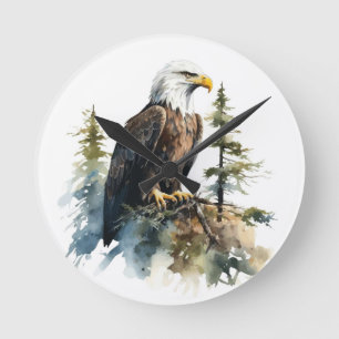 Eagle Nature Wildlife Clock