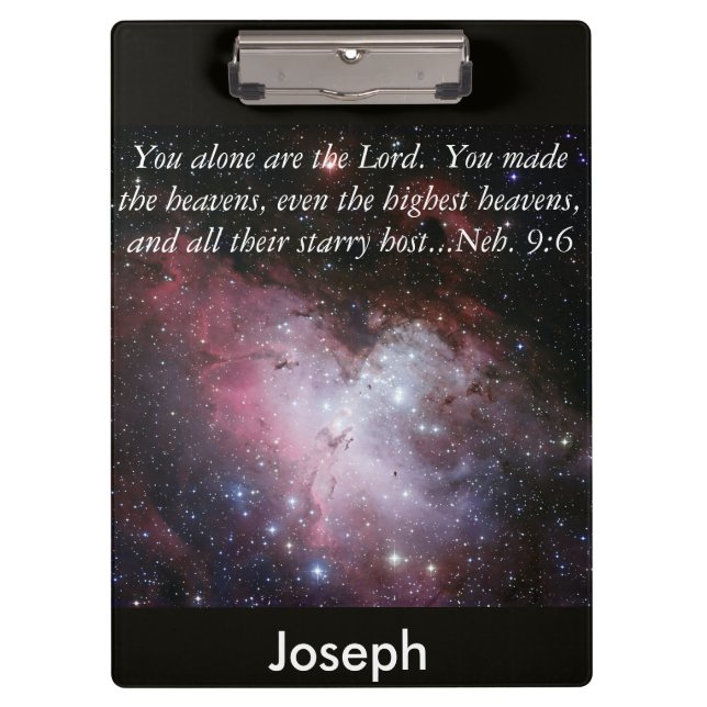 Eagle Nebula Bible Verse Personalized Clipboard (Front)