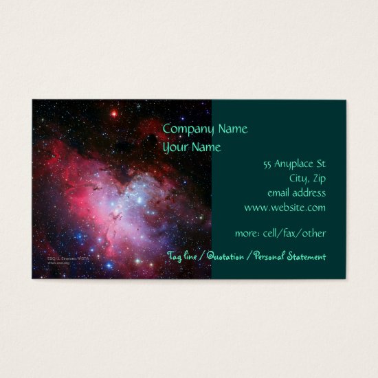 Eagle Nebula, Messier 16 - business card template