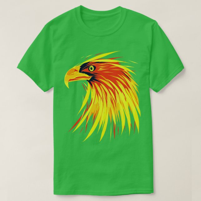 Eagle Of Fire Burning Eagle T-Shirt (Design Front)