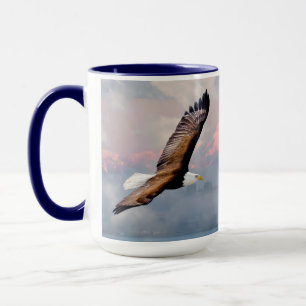 Eagle Olympic Mountains Kirkland Washington Blue Mug
