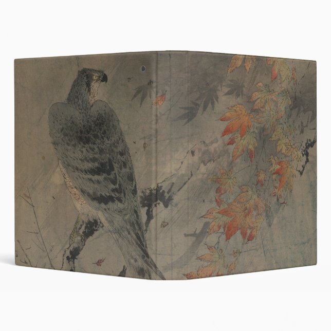 Eagle on a Maple Branch 3 Ring Binder (Background)