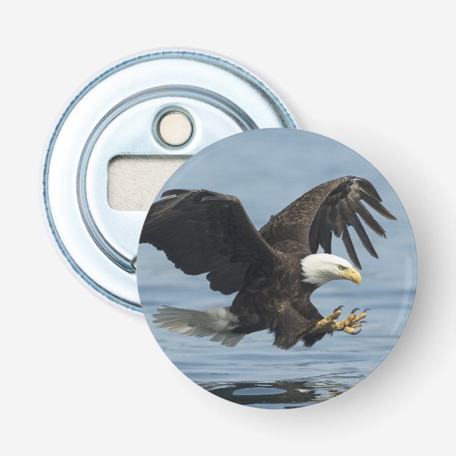Eagle on Approach Bottle Opener (Front)
