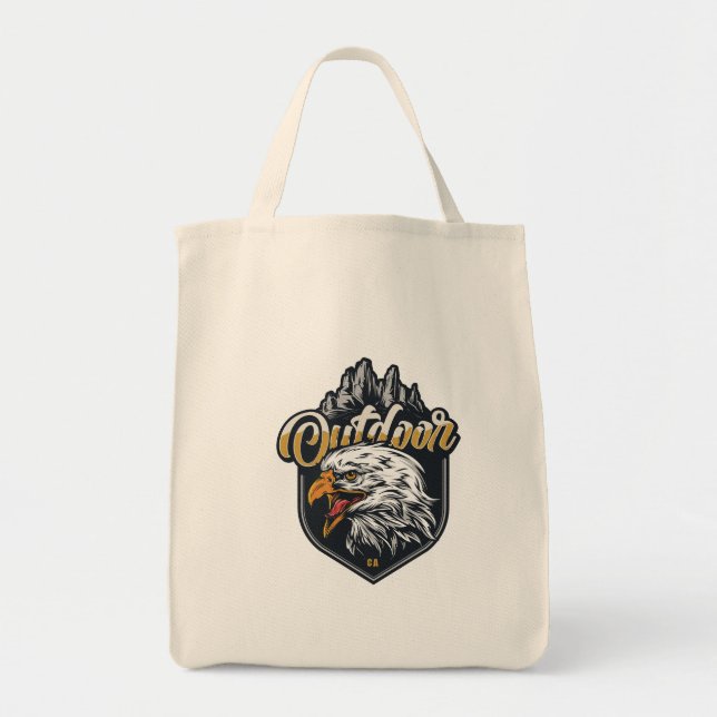 eagle out door mountains  tote bag (Front)