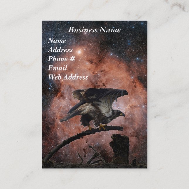 Eagle & Outer Space Business Cards (Front)