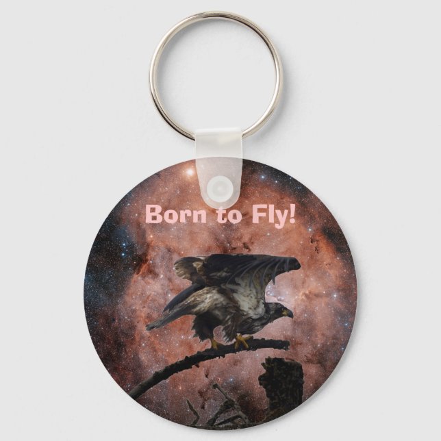 Eagle & Outer Space Gifts Keychain (Front)