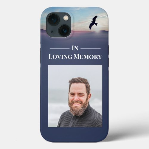 Eagle Over Mountains Blue Photo In Loving Memory iPhone 13 Case