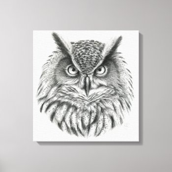 Eagle Owl By Svetlana Ledneva-schukina G046 Canvas Print by AnimalsBeauty at Zazzle