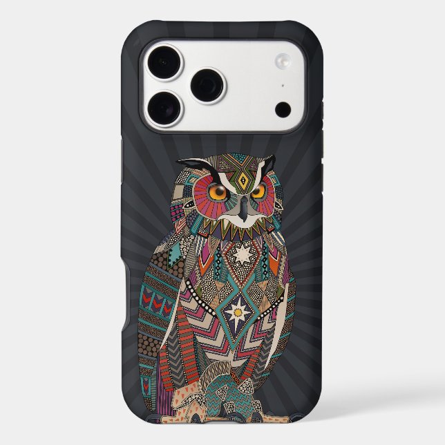 eagle owl dark iphone case (Back)