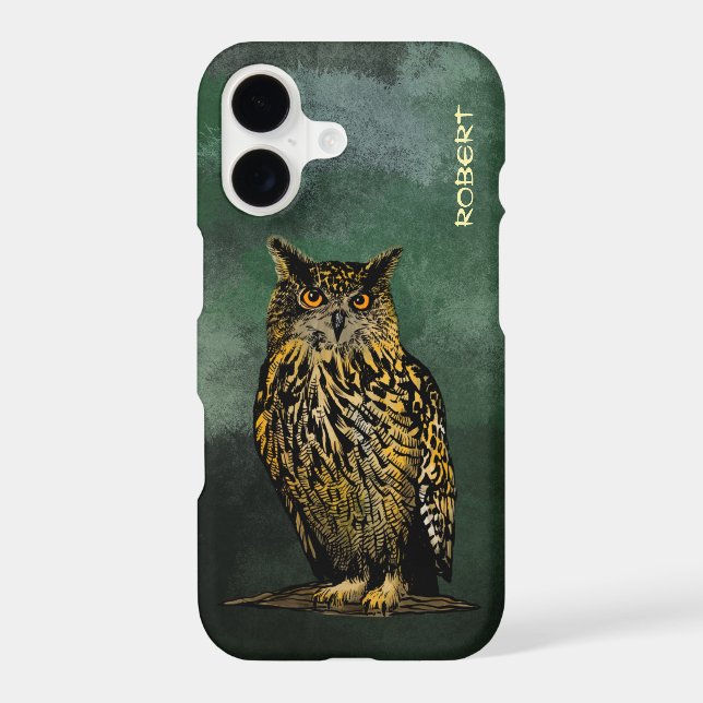 Eagle owl in the twilight forest Case-Mate iPhone case (Back)